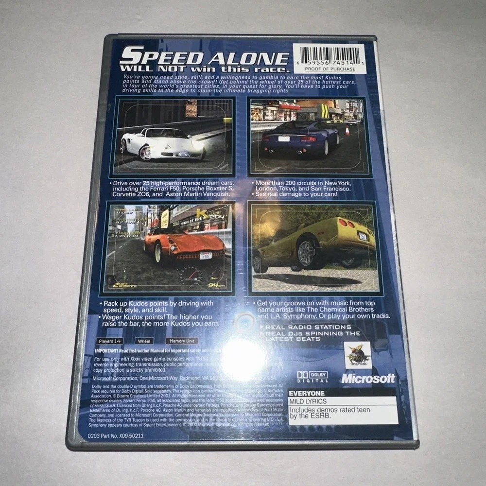 Project Gotham Racing (Xbox Platinum Hits 2002) CIB COMPLETE Near Mint Condition